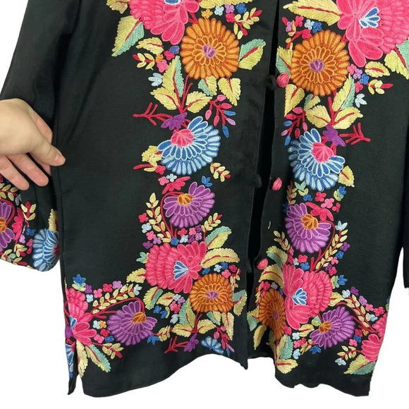 Vintage Woolen Floral Embroidered Jacket - Picture 8 of 13